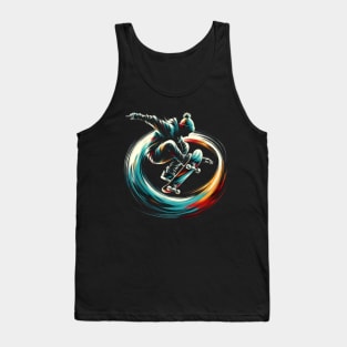 Skater Vortex with Back Print Tank Top